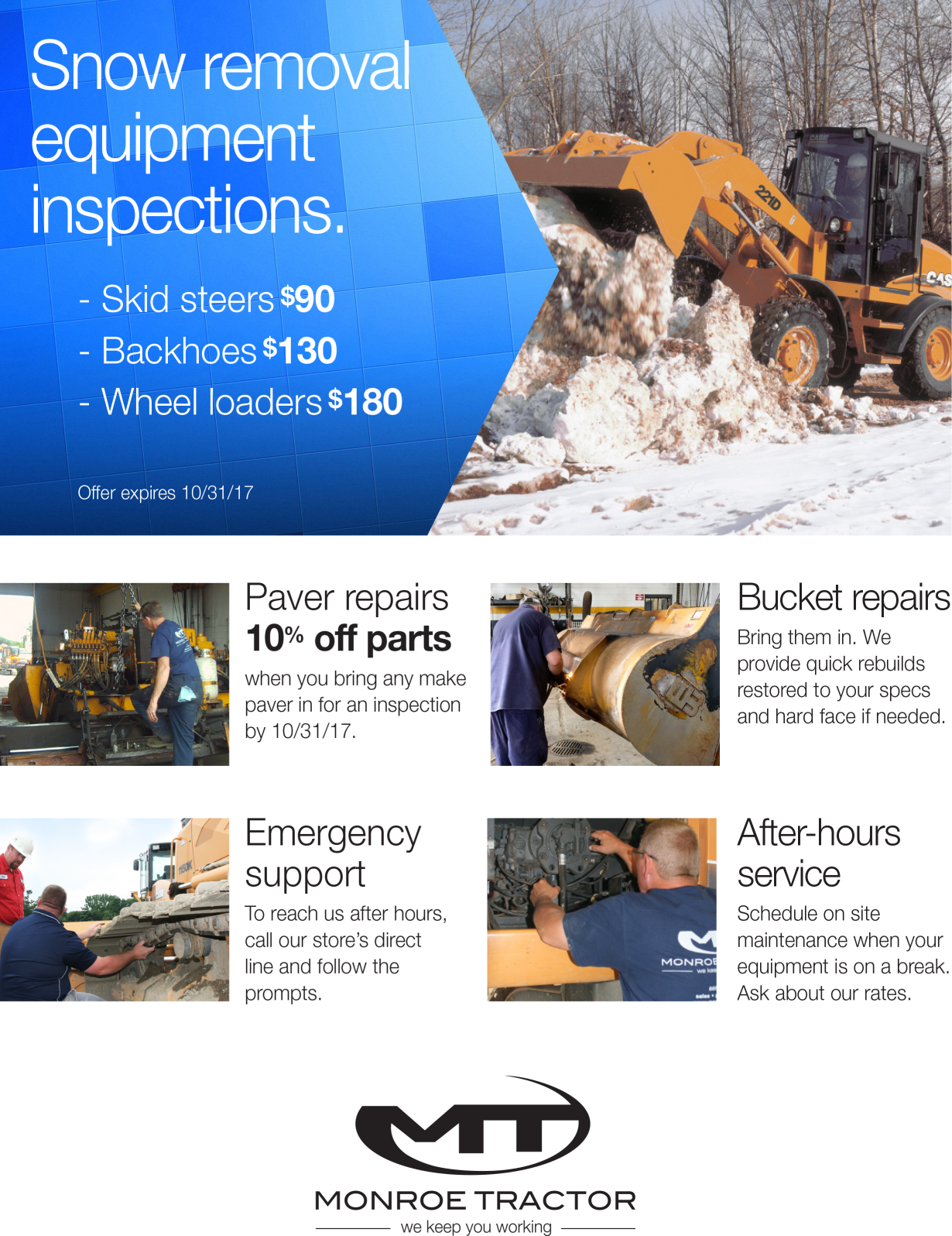 October's construction service specials! - Agriculture & Construction ...