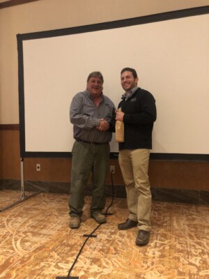 Bruce Bandych received a special beverage for his longevity in sales. Thanks Bruce for 25 years!